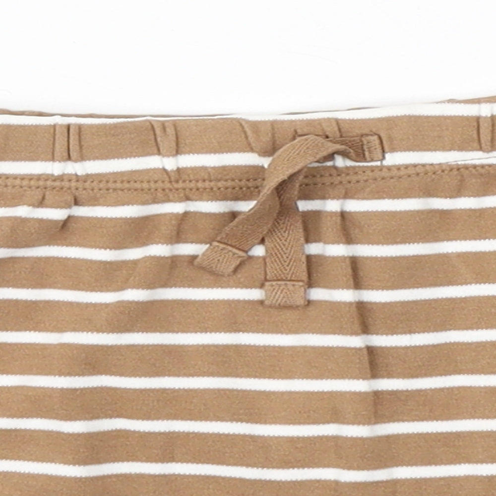 George Baby Green Striped Cotton Sweatpants Leggings Size 12-18 Months