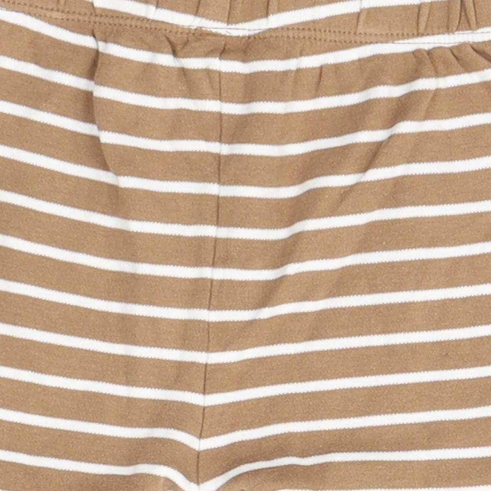 George Baby Green Striped Cotton Sweatpants Leggings Size 12-18 Months