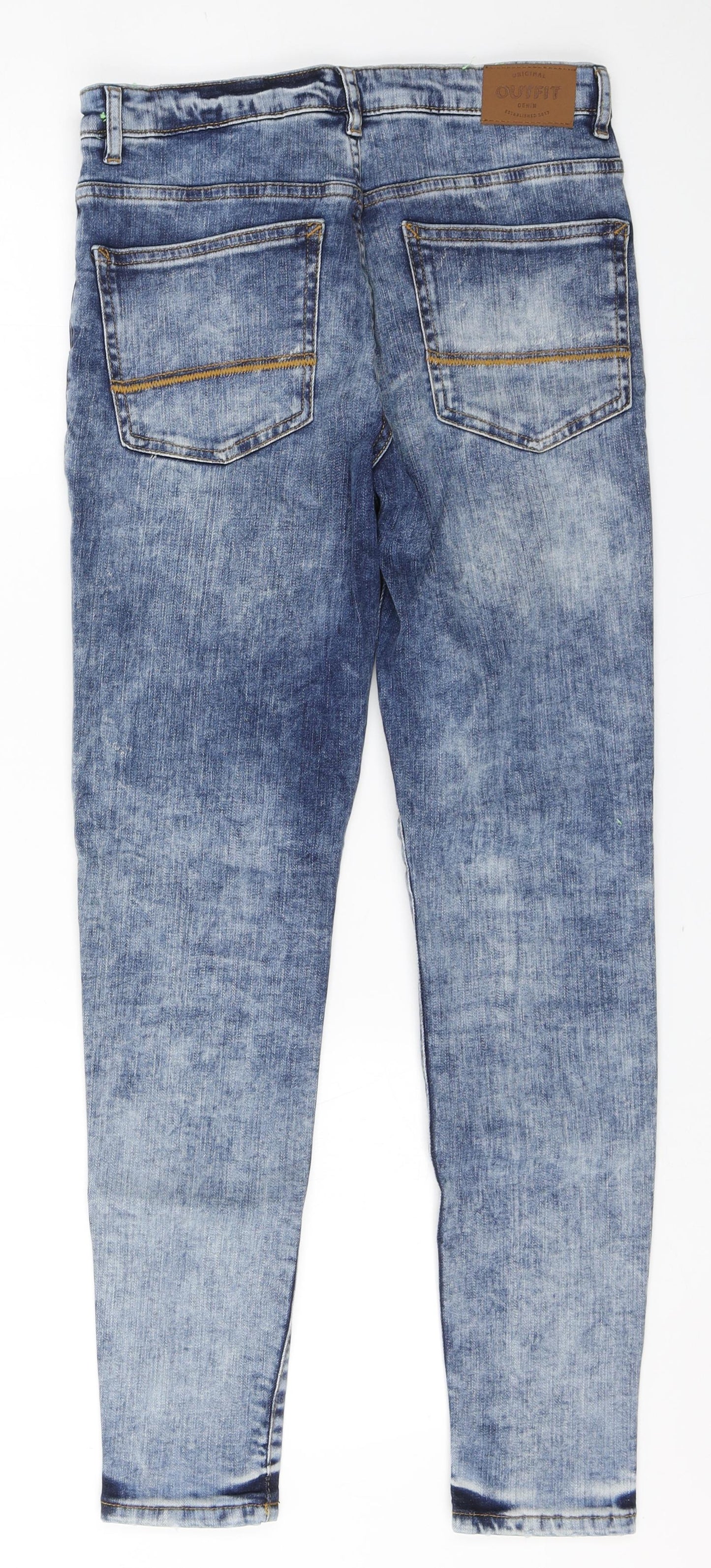 Outfit Kids Girls Blue  Cotton Straight Jeans Size 12 Years  Regular