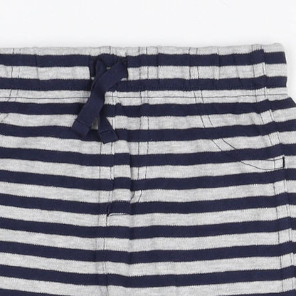 Disney Baby Blue Striped Cotton Sweatpants Trousers Size 12-18 Months   - Mickey Mouse