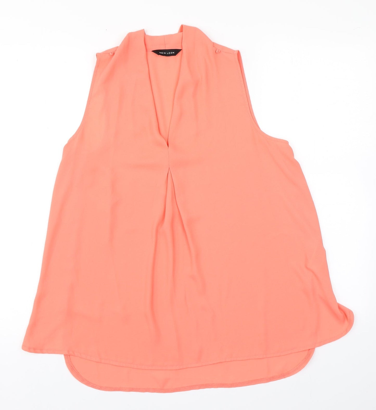Womens UK Size 10 New Look Pink Basic Blouse