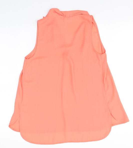 Womens UK Size 10 New Look Pink Basic Blouse