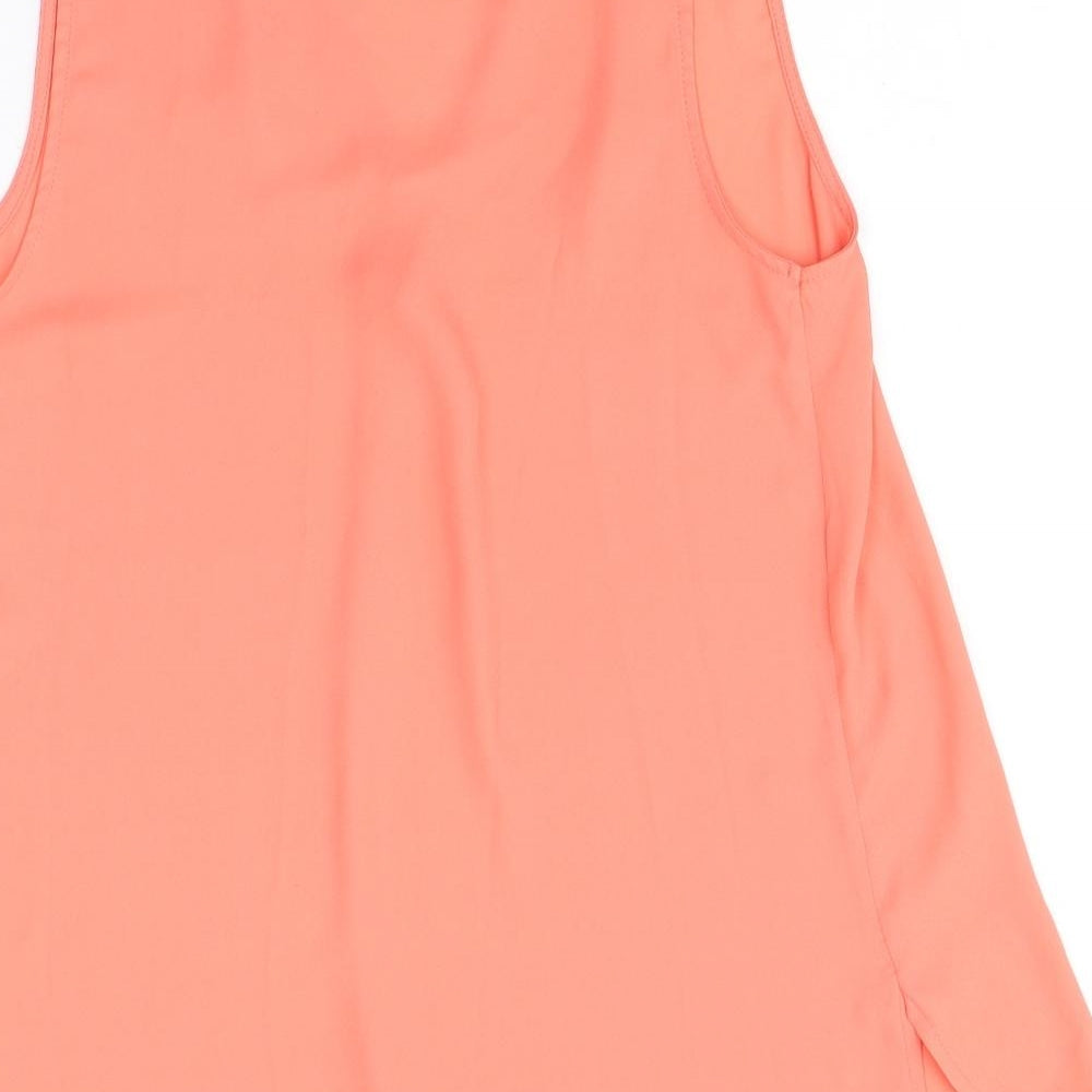 Womens UK Size 10 New Look Pink Basic Blouse