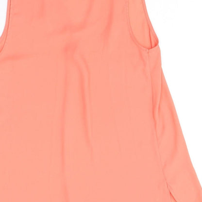 Womens UK Size 10 New Look Pink Basic Blouse