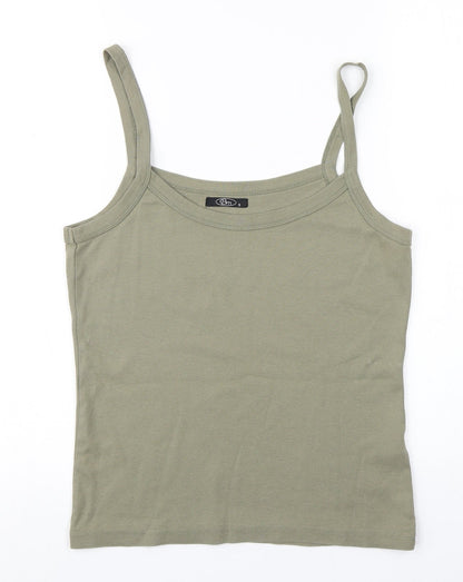 Womens UK Size S BM Brown Basic Tank