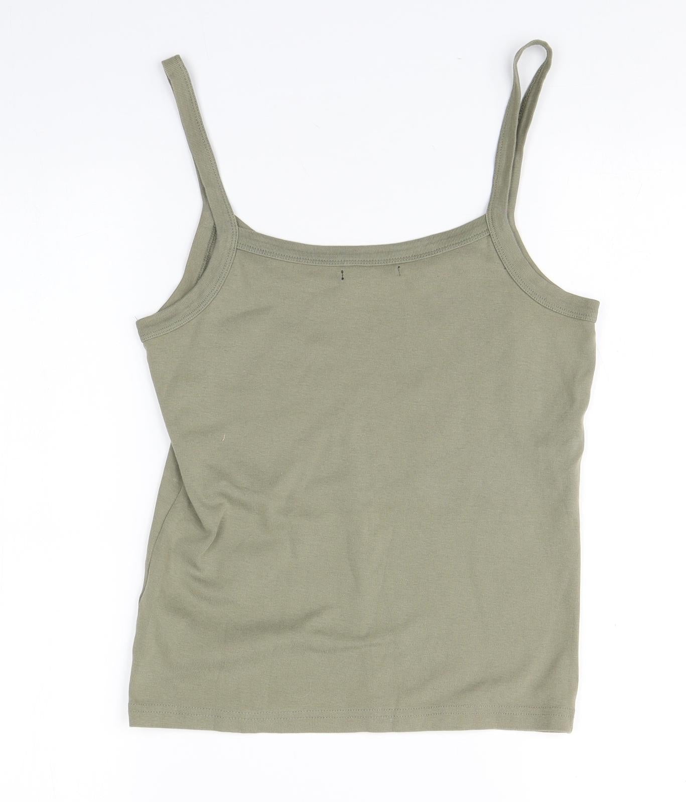 Womens UK Size S BM Brown Basic Tank