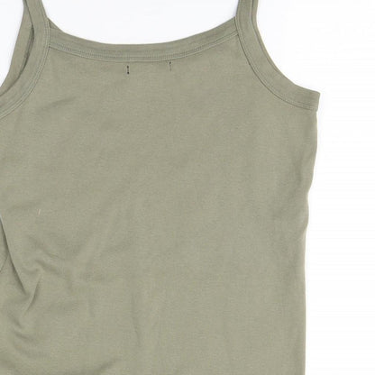 Womens UK Size S BM Brown Basic Tank