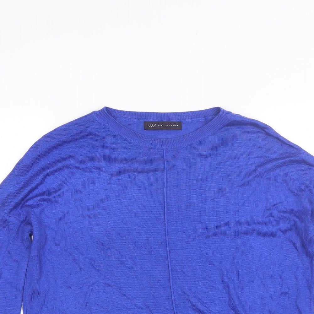 Womens UK Size M Marks and Spencer Blue Pullover Jumper