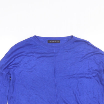 Womens UK Size M Marks and Spencer Blue Pullover Jumper