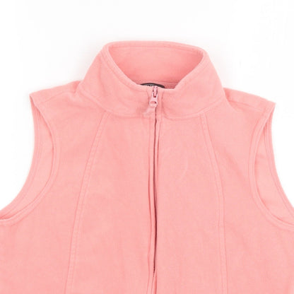 F&F Womens Pink Collared  Polyester Full Zip Jumper Size 14