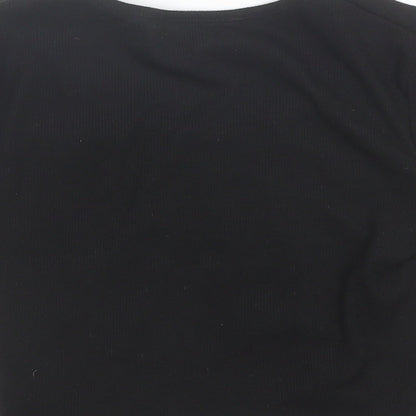 New Look Girls Black  Polyester Basic T-Shirt Size 10-11 Years Round Neck