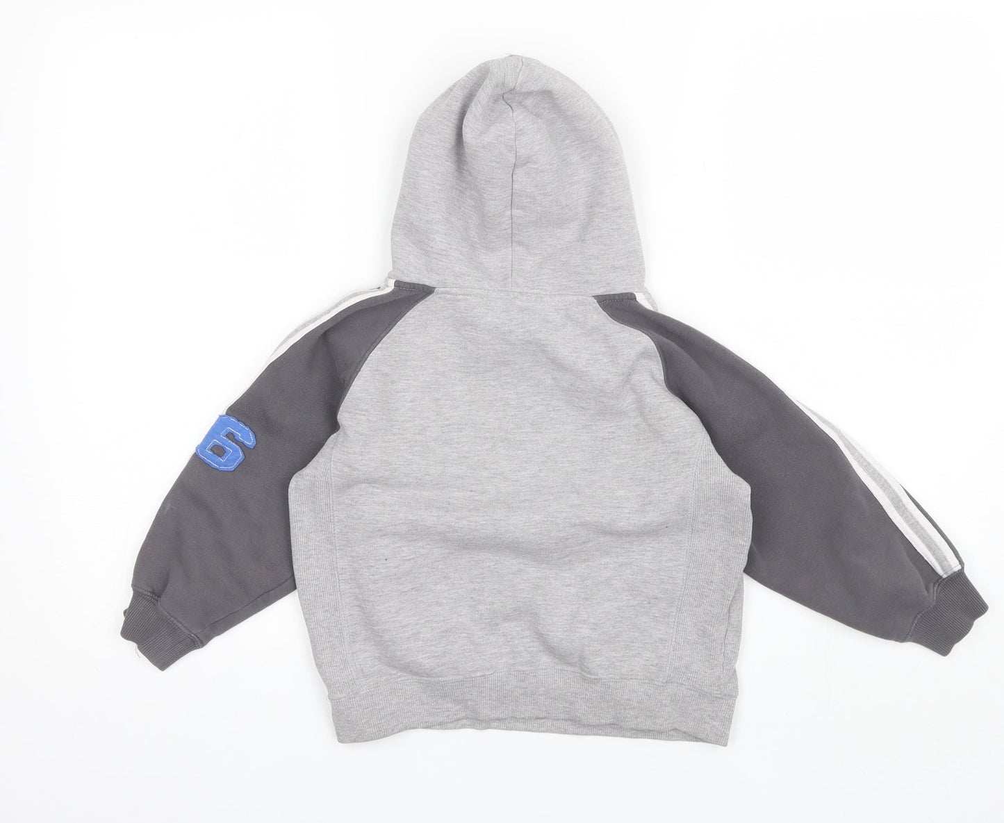St Bernard Boys Grey  Cotton Pullover Hoodie Size 7 Years