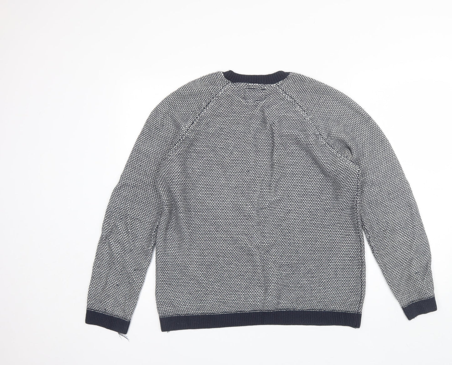 Topman Mens Blue Round Neck  Acrylic Pullover Jumper Size M