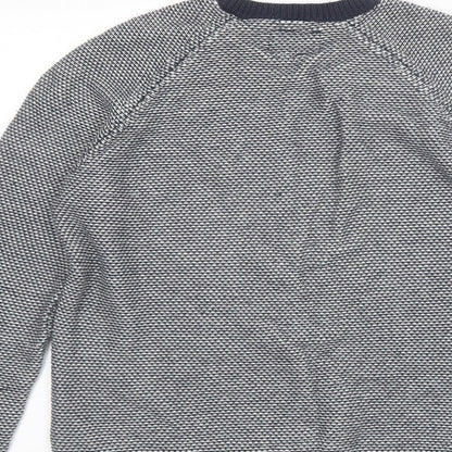 Topman Mens Blue Round Neck  Acrylic Pullover Jumper Size M