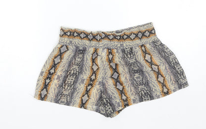 Etam Womens Grey Animal Print Polyester Culotte Shorts Size M L3 in Regular