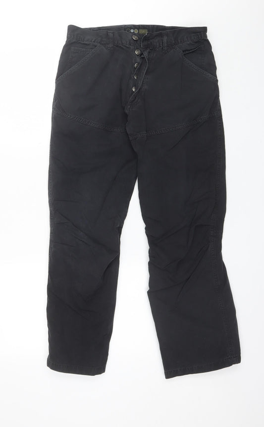WRC Mens Black  Cotton Blend Trousers  Size 30 in L28 in Regular