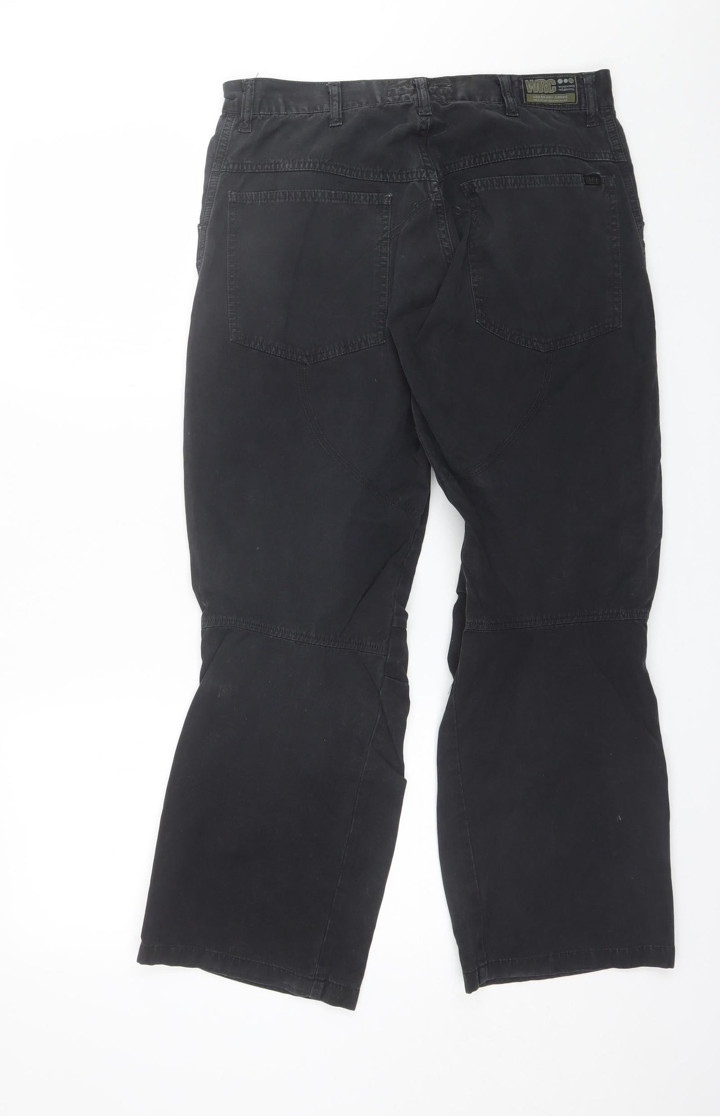 WRC Mens Black  Cotton Blend Trousers  Size 30 in L28 in Regular