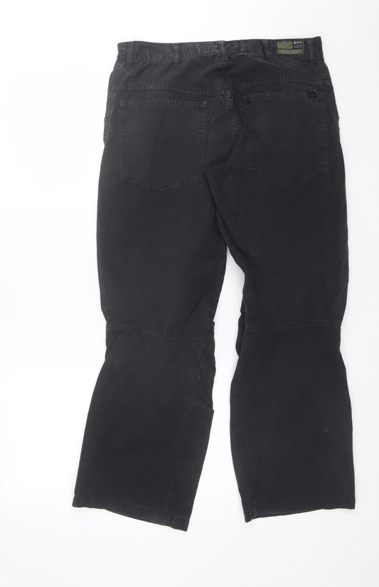 WRC Mens Black  Cotton Blend Trousers  Size 30 in L28 in Regular