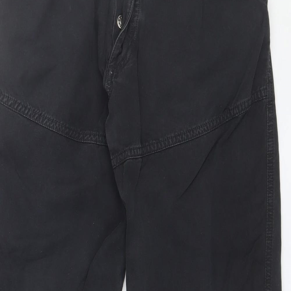 WRC Mens Black  Cotton Blend Trousers  Size 30 in L28 in Regular