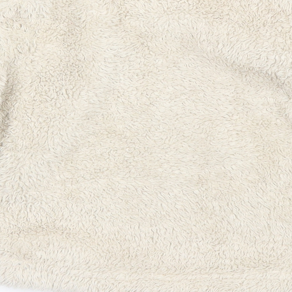 Brand and care label for George boys’ beige round neck polyester jumper, size 3-4, years