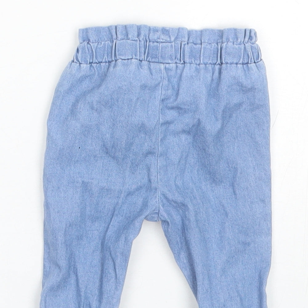 Primark Baby Blue  Cotton Jogger Trousers Size 0-3 Months
