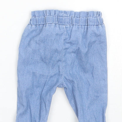 Primark Baby Blue  Cotton Jogger Trousers Size 0-3 Months