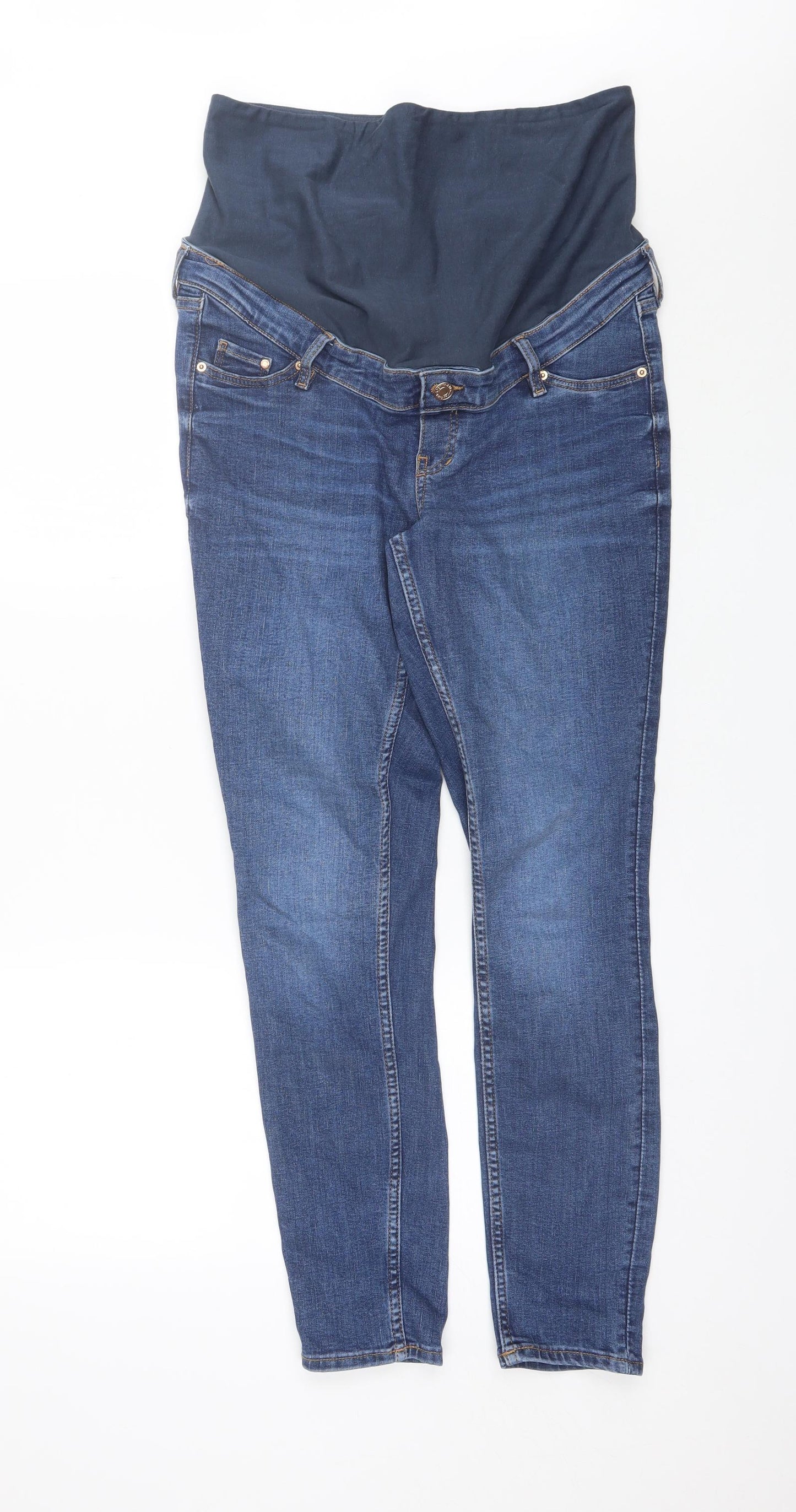 Womens UK Size M H&M Regular Fit Skinny Blue Jeans