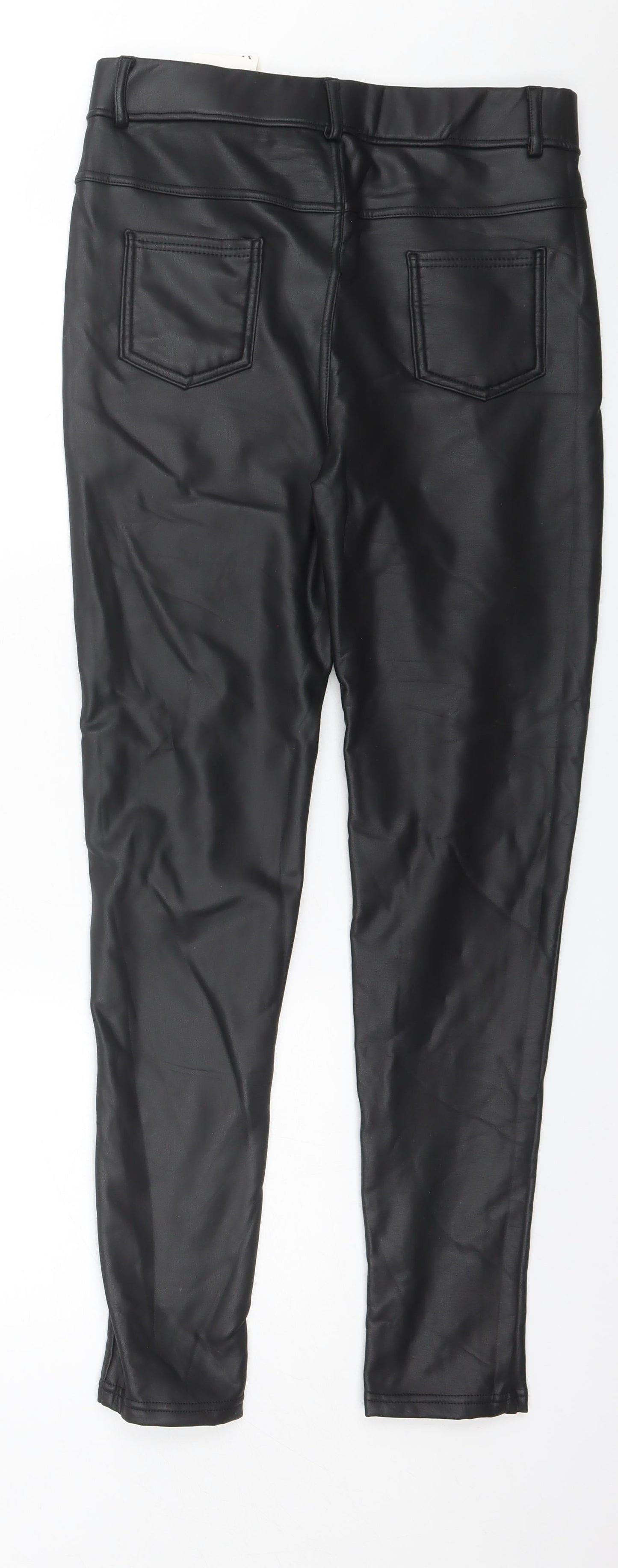 Moski Womens Black  Polyester Trousers  Size XL L27 in Regular
