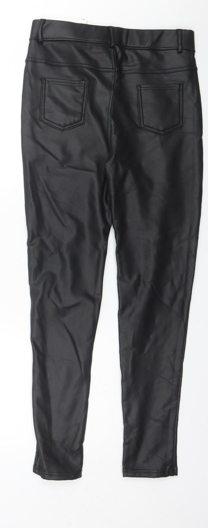 Moski Womens Black  Polyester Trousers  Size XL L27 in Regular