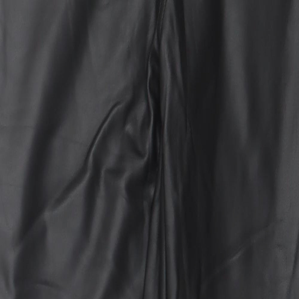 Moski Womens Black  Polyester Trousers  Size XL L27 in Regular