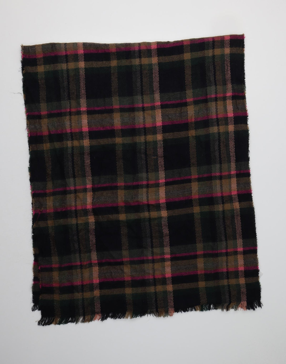 Front view of Primark women’s multicoloured check acrylic shawl/wrap