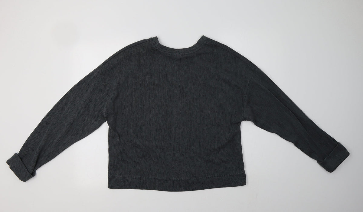Back view of Primark women’s grey polyester pullover sweatshirt, size L