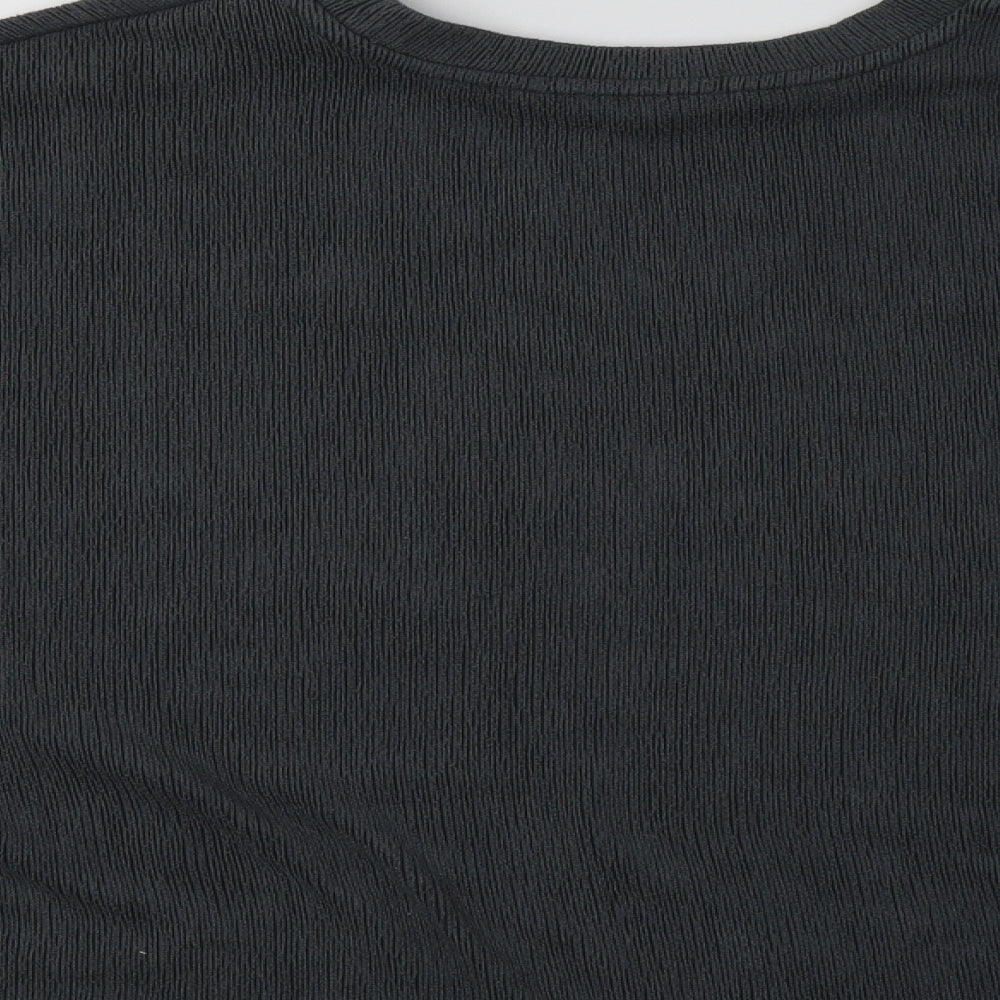 Brand and care label for Primark women’s grey polyester pullover sweatshirt, size L