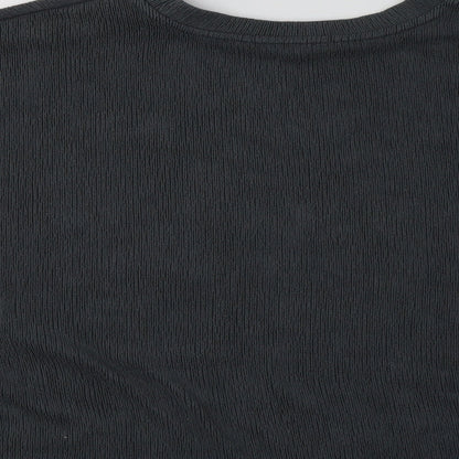 Brand and care label for Primark women’s grey polyester pullover sweatshirt, size L