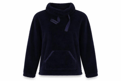 Front view of Avenue women’s blue polyester top lounge set, size M