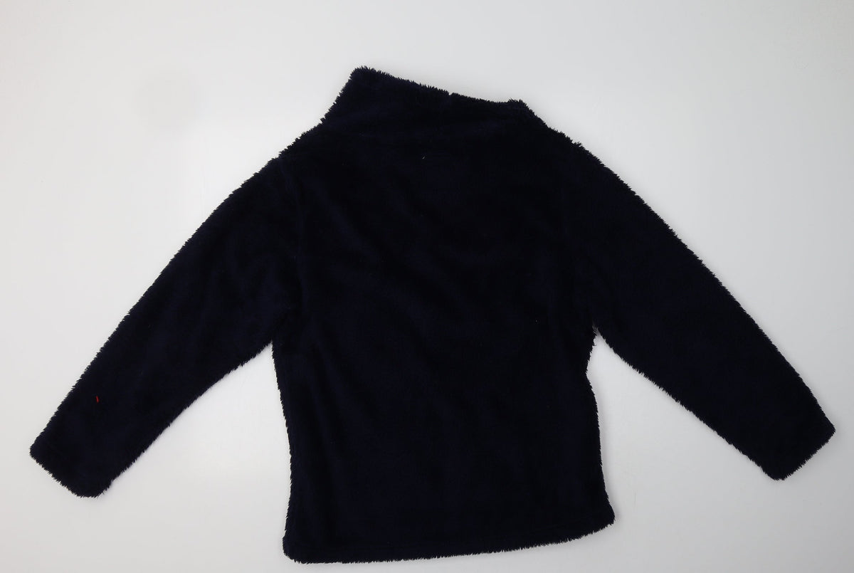 Back view of Avenue women’s blue polyester top lounge set, size M