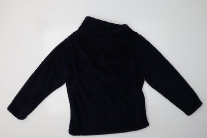 Back view of Avenue women’s blue polyester top lounge set, size M