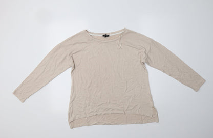 Womens UK Size 12 Peacocs Beige Pullover Jumper