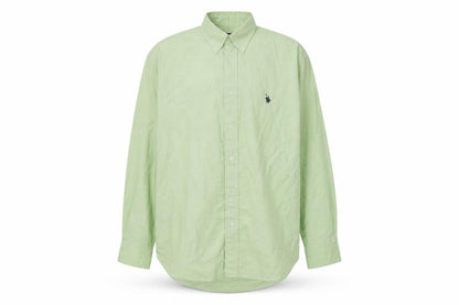 Baresi Jeans Mens Green  Cotton  Button-Up Size M Collared