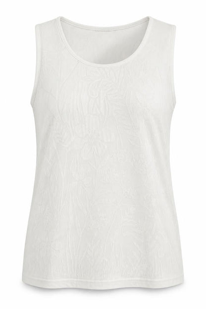 Womens UK Size L Preworn White Basic Tank