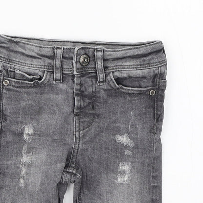 Denim Co Boys Grey  Cotton Cropped Jeans Size 18-24 Months