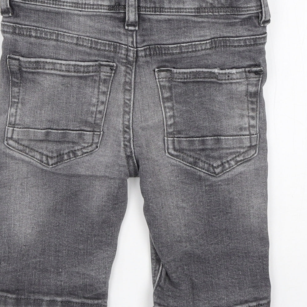 Denim Co Boys Grey  Cotton Cropped Jeans Size 18-24 Months