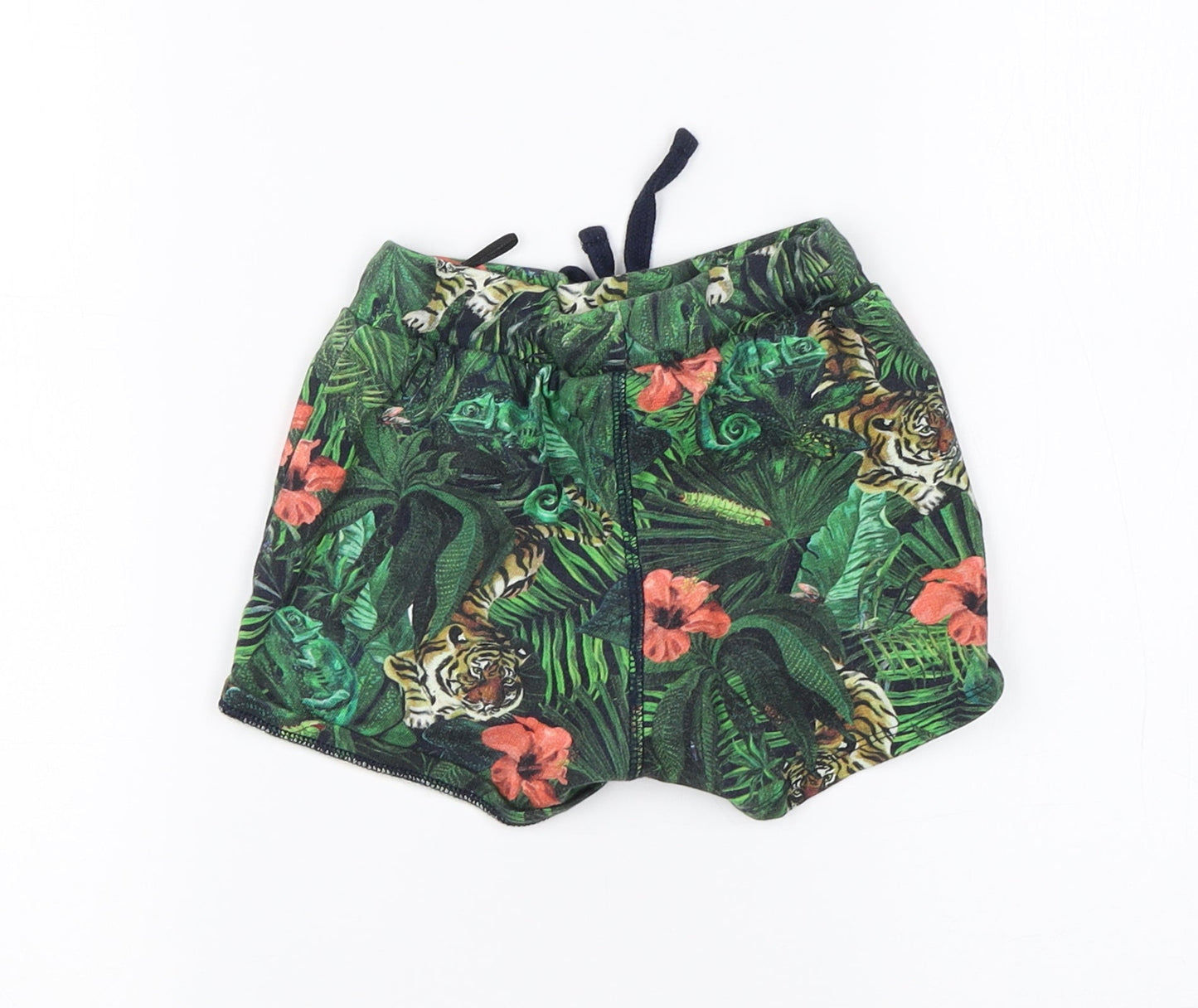 H&M Boys Green  Cotton Cropped Trousers Size 18 Months