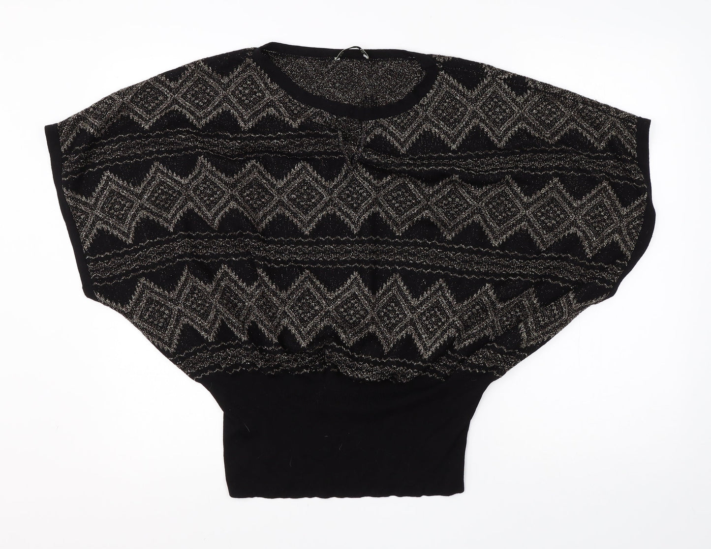Womens UK Size M Oasis Black Vest Jumper