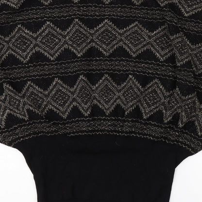 Womens UK Size M Oasis Black Vest Jumper