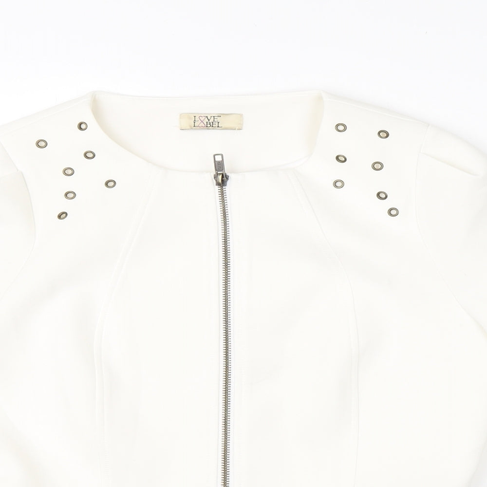 Womens UK Size 10 Love Label White Jacket