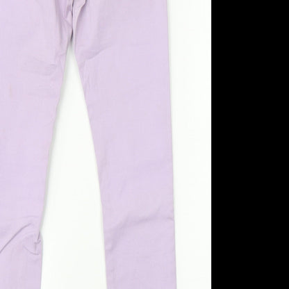 Denim Co Womens Purple  Cotton Skinny Jeans Size 12 L30 in Regular