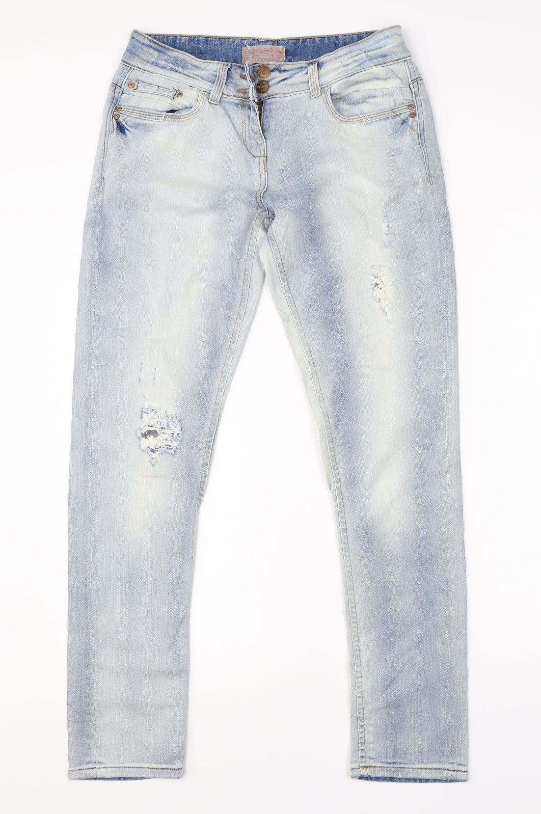The Premium Womens Blue  Cotton Straight Jeans Size 8 L28 in Regular