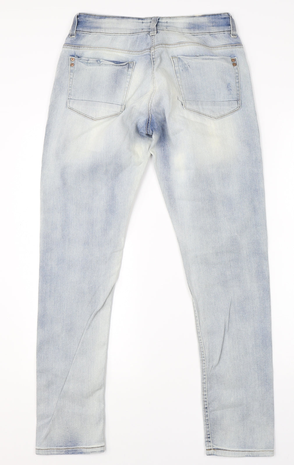 The Premium Womens Blue  Cotton Straight Jeans Size 8 L28 in Regular