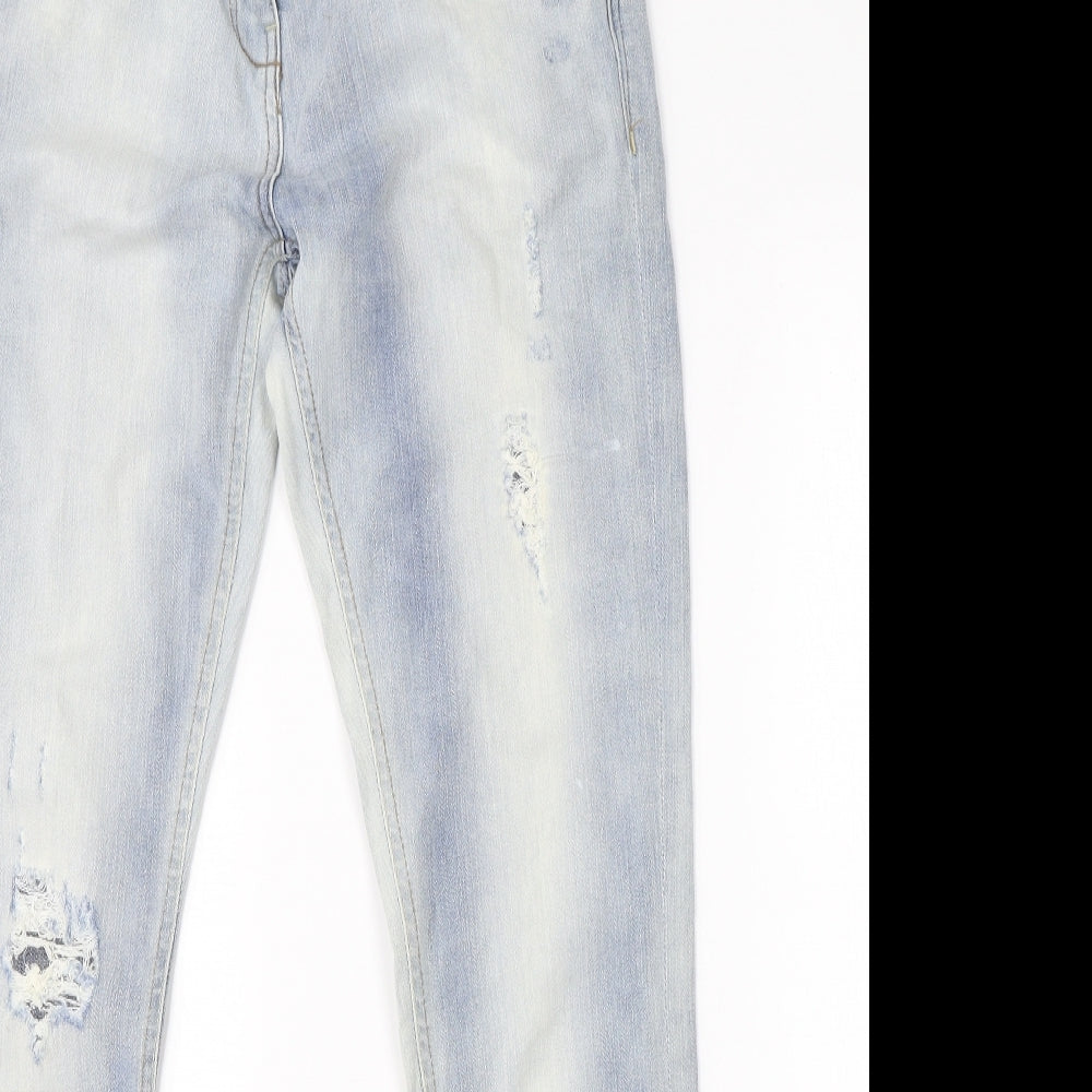 The Premium Womens Blue  Cotton Straight Jeans Size 8 L28 in Regular